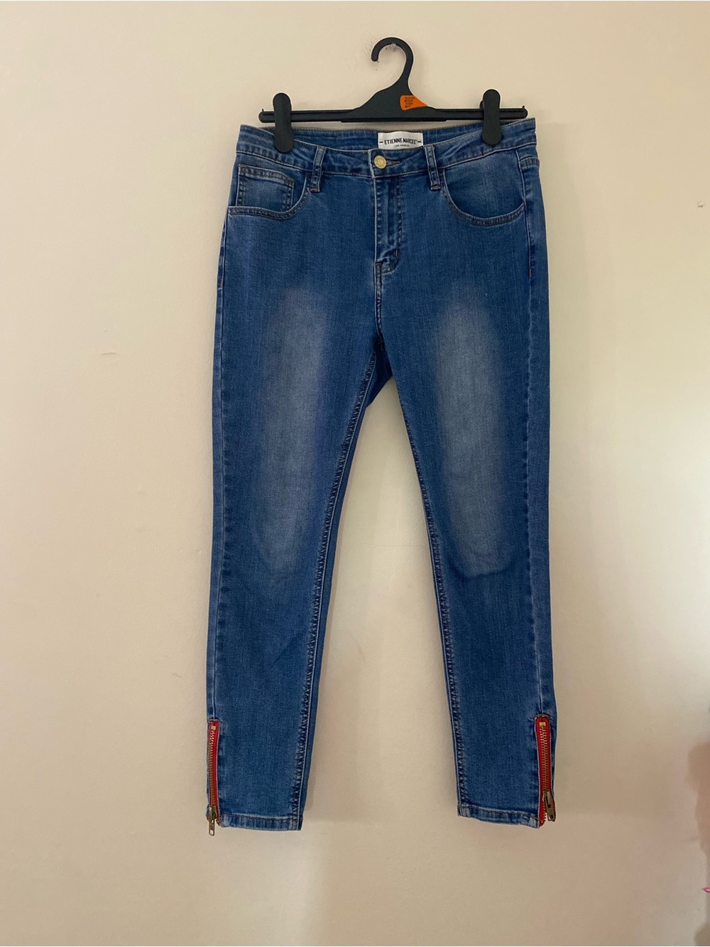 Tiene Marcel Women's Blue Skinny Jeans with Ankle Zippers size 31